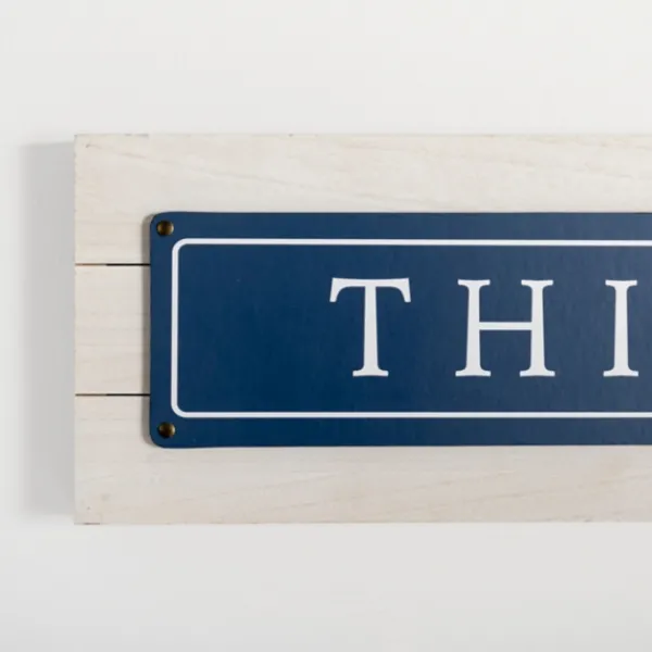 Wall Quotes & Signs-Kirkland's Home Navy And White This Is Us Wall Plaque Blue/White