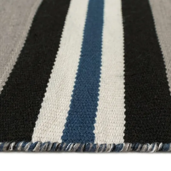 Outdoor Rugs-Kirkland's Home Navy Bold Stripe Indoor/Outdoor Area Rug, 5X7 Blue/Gray