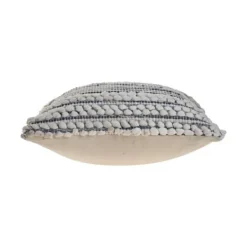 Pillows-Kirkland's Home Navy Bold Textured Pillow Blue/Ivory