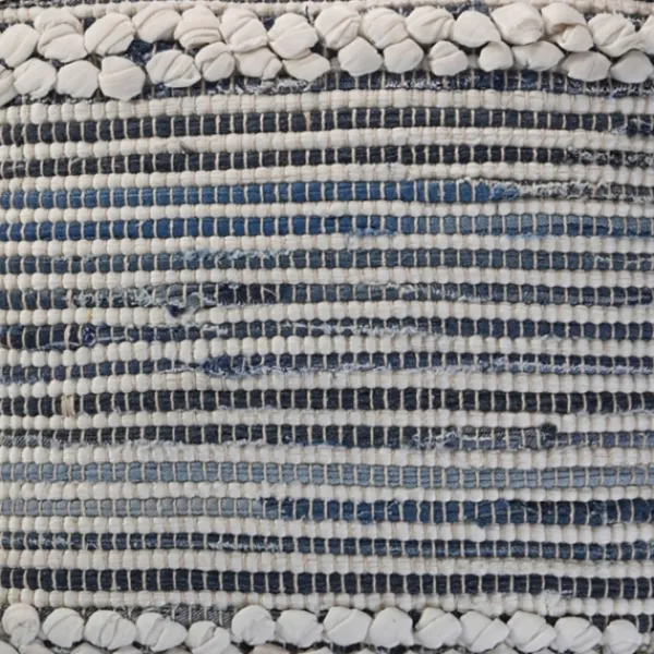 Pillows-Kirkland's Home Navy Bold Textured Pillow Blue/Ivory