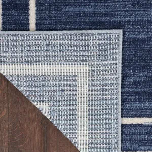 Outdoor Rugs-Kirkland's Home Navy Bordered Indoor/Outdoor Accent Rug, 2X4 Blue