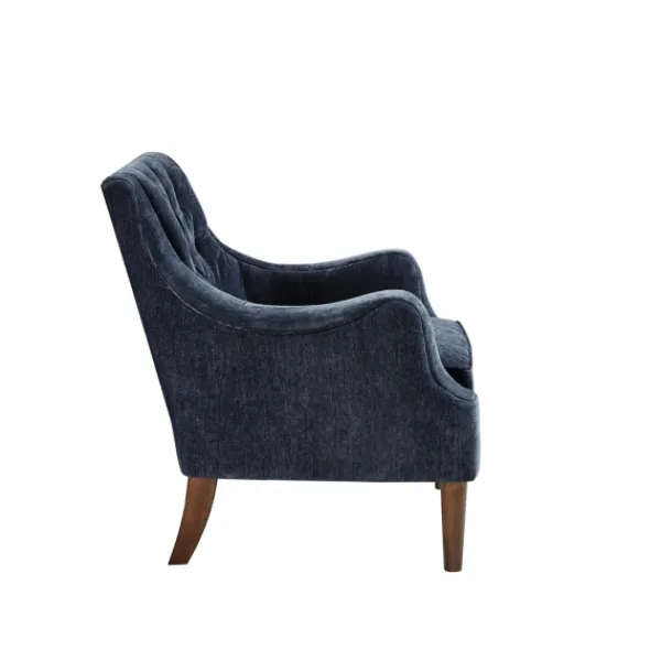 Accent Chairs-Kirkland's Home Navy Button Tufted Accent Chair Blue