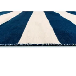 Outdoor Rugs-Kirkland's Home Navy Cabana Stripe Indoor/Outdoor Area Rug, 7X9 Blue/White