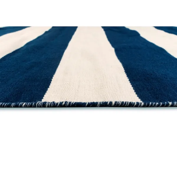 Outdoor Rugs-Kirkland's Home Navy Cabana Stripe Indoor/Outdoor Area Rug, 7X9 Blue/White