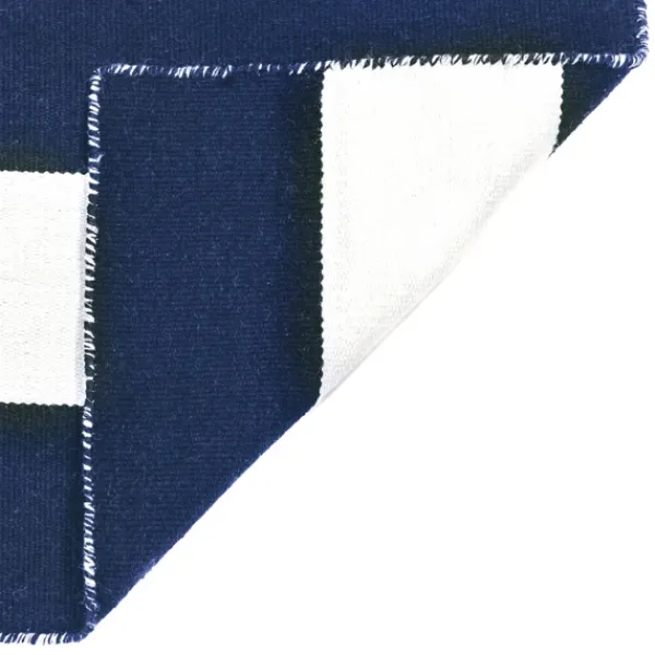 Outdoor Rugs-Kirkland's Home Navy Cabana Stripe Indoor/Outdoor Area Rug, 5X7 Blue/White