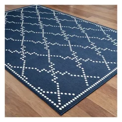 Outdoor Rugs-Kirkland's Home Navy Caden Outdoor Area Rug, 5X7 Blue/White