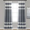 Curtains & Drapes-Kirkland's Home Navy Cape Cod Stripe Curtain Panel Set, 84 In. Blue/White