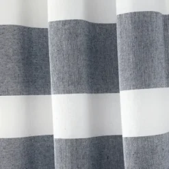 Curtains & Drapes-Kirkland's Home Navy Cape Cod Stripe Curtain Panel Set, 84 In. Blue/White