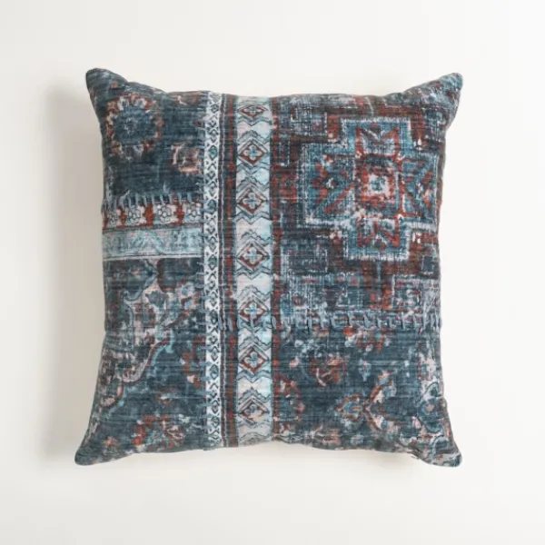 Pillows-Kirkland's Home Navy Carissima Vintage Print Pillow Blue