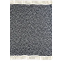 Blankets & Throws-Kirkland's Home Navy Chambray Fringe Throw Blue/White