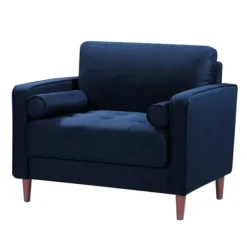 Accent Chairs-Kirkland's Home Navy Chelsea Modern Accent Chair Blue
