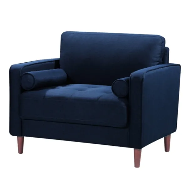 Accent Chairs-Kirkland's Home Navy Chelsea Modern Accent Chair Blue