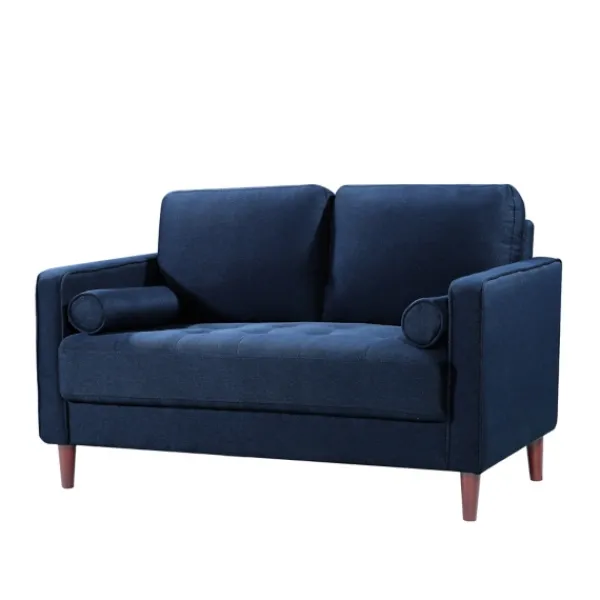 Sofas & Loveseats-Kirkland's Home Navy Chelsea Modern Loveseat Blue
