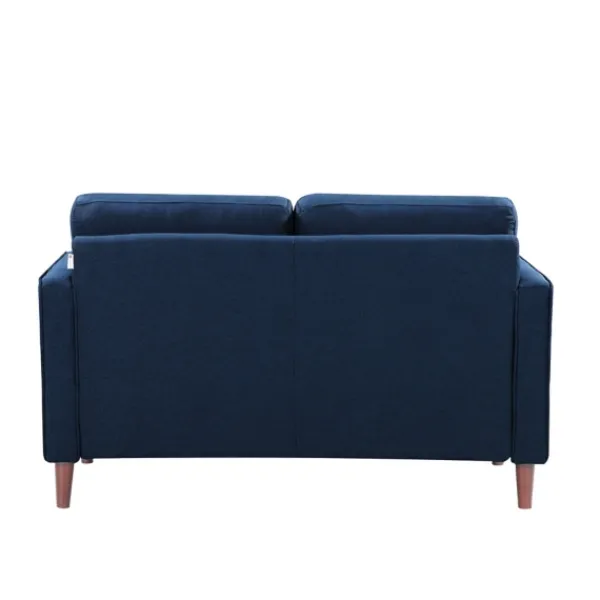 Sofas & Loveseats-Kirkland's Home Navy Chelsea Modern Loveseat Blue