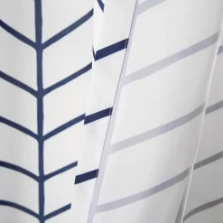 Curtains & Drapes-Kirkland's Home Navy Chevron 2-Pc. Panel Curtain Set, 84 In. White/Blue