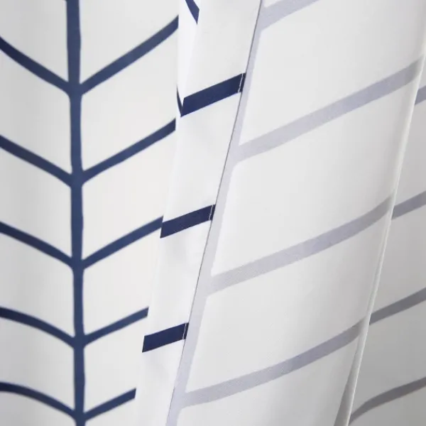 Curtains & Drapes-Kirkland's Home Navy Chevron 2-Pc. Panel Curtain Set, 84 In. White/Blue