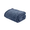 Blankets & Throws-Kirkland's Home Navy Chunky Double Knit Cozy Throw Blue
