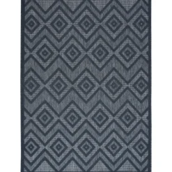 Outdoor Rugs-Kirkland's Home Navy Diamond Indoor/Outdoor Area Rug, 6X9 Blue