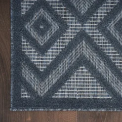 Outdoor Rugs-Kirkland's Home Navy Diamond Indoor/Outdoor Area Rug, 6X9 Blue