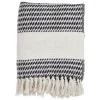 Blankets & Throws-Kirkland's Home Navy Diamond Weave Throw With Tassels Blue/White