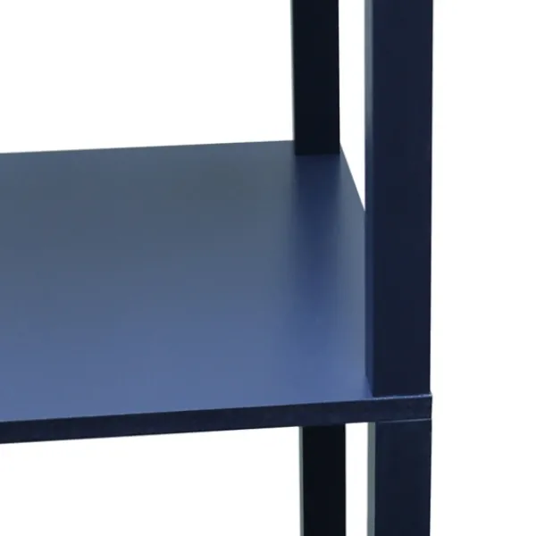 Floor Lamps-Kirkland's Home Navy Etagere Shelf Charging Floor Lamp Blue