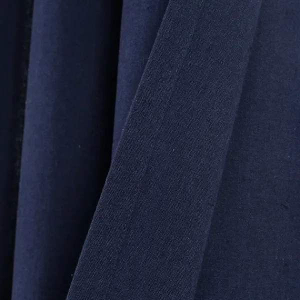Curtains & Drapes-Kirkland's Home Navy Faux Linen Curtain Panel Set, 84 In. Blue