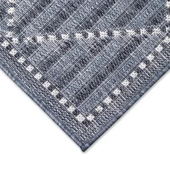 Outdoor Rugs-Kirkland's Home Navy Geo Lattice Outdoor Area Rug, 6X9 Blue