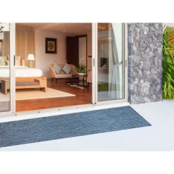 Outdoor Rugs-Kirkland's Home Navy Intertwine Indoor/Outdoor Runner Blue