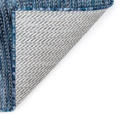 Outdoor Rugs-Kirkland's Home Navy Intertwine Indoor/Outdoor Runner Blue