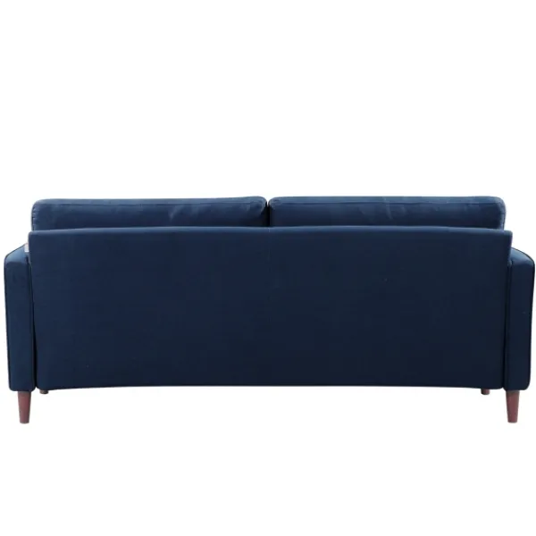 Sofas & Loveseats-Kirkland's Home Navy Lumbar Eucalyptus Sofa Blue