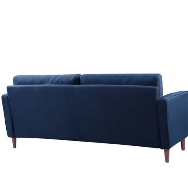 Sofas & Loveseats-Kirkland's Home Navy Lumbar Eucalyptus Sofa Blue