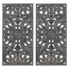 Wall Plaques-Kirkland's Home Navy Madison Park Floral Wall Plaques, Set Of 2 Blue