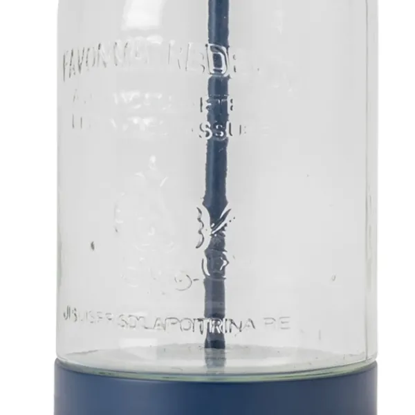 Table Lamps-Kirkland's Home Navy Metal And Glass Jar Table Lamp White