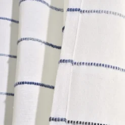 Curtains & Drapes-Kirkland's Home Navy Ombre Stripe Curtain Panel Set, 95 In. Blue/White