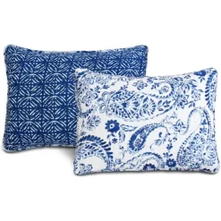 Quilts-Kirkland's Home Navy Paisley 3-Pc. Full/Queen Reversible Quilt Set Blue