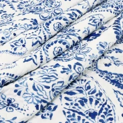 Quilts-Kirkland's Home Navy Paisley 3-Pc. Full/Queen Reversible Quilt Set Blue
