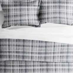 Duvets-Kirkland's Home Navy Plaid Polka Dot 2-Pc. Twin Duvet Cover Set Blue/White