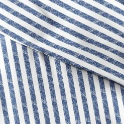 Duvets-Kirkland's Home Navy Rugged Stripe 2-Pc. Twin Duvet Cover Set Blue/White
