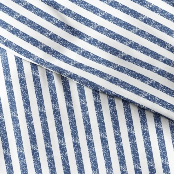 Duvets-Kirkland's Home Navy Rugged Stripe 2-Pc. Twin Duvet Cover Set Blue/White