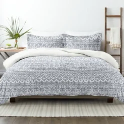 Duvets-Kirkland's Home Navy Rustic 3-Pc. Queen Duvet Cover Set Blue/White