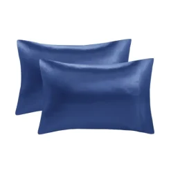 Bed Sheets-Kirkland's Home Navy Satin 6-Pc. King Sheet Set Blue