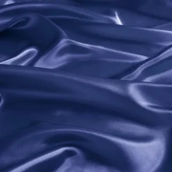 Bed Sheets-Kirkland's Home Navy Satin 6-Pc. Queen Sheet Set Blue