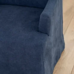 Dining Chairs-Kirkland's Home Navy Slipcover Captain Dining Chair Blue