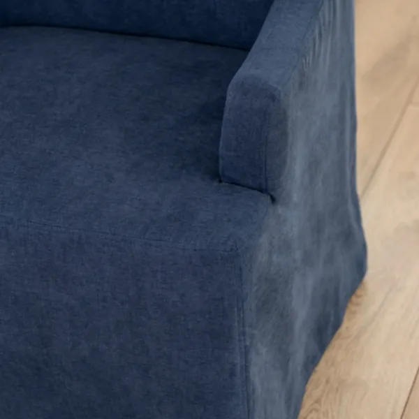 Dining Chairs-Kirkland's Home Navy Slipcover Captain Dining Chair Blue