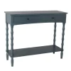 Console Tables-Kirkland's Home Navy Spindle 2-Drawer Console Table Blue