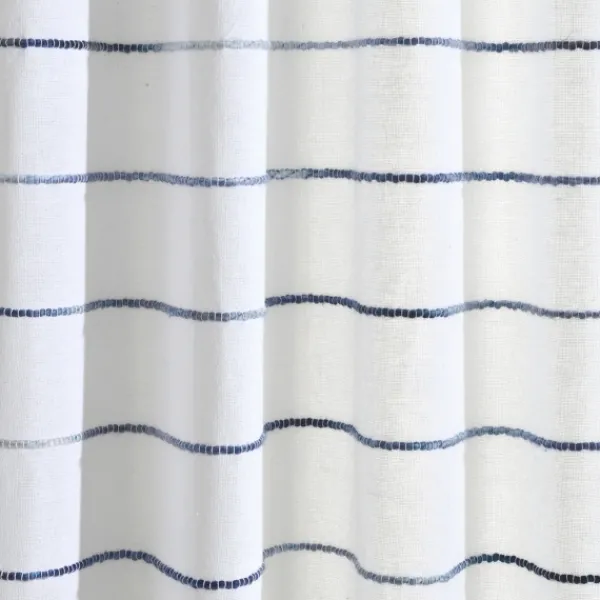 Shower Curtains-Kirkland's Home Navy Stripe Ombre Shower Curtain Blue