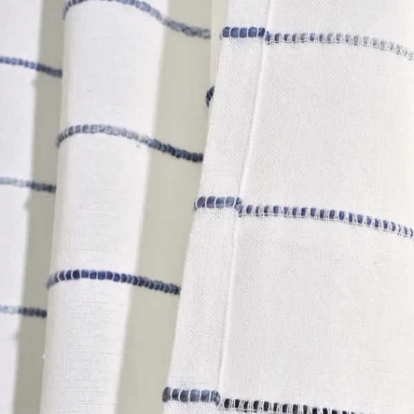 Shower Curtains-Kirkland's Home Navy Stripe Ombre Shower Curtain Blue