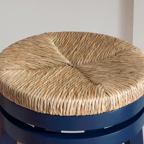Bar Stools & Counter Height Stools-Kirkland's Home Navy Swivel Frame Counter Stool Blue