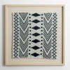 Wall Plaques-Kirkland's Home Navy Textile Shadowbox Wall Plaque Blue/Ivory