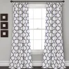 Curtains & Drapes-Kirkland's Home Navy Trellis Darkening Curtain Panel Set, 108 In. Blue/White